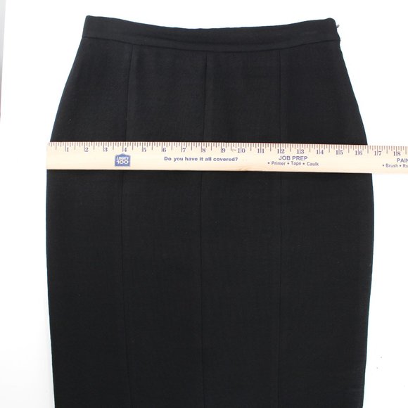 Vintage Moschino Cheap & Chic Black 100% Wool Knee Length Pencil Skirt IT40 4/6 - Picture 6 of 9